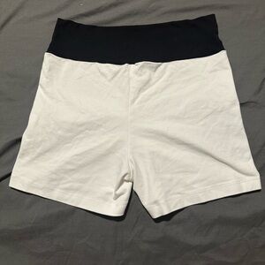 Los Angeles Apparel High Waist Black and White Shorts